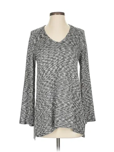 Pre-owned Nic + Zoe Pullover Sweater In Gray