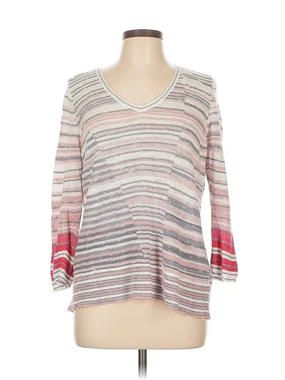 Pre-owned Nic + Zoe Pullover Sweater In Gray