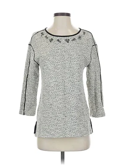 Pre-owned Nic + Zoe Pullover Sweater In Gray