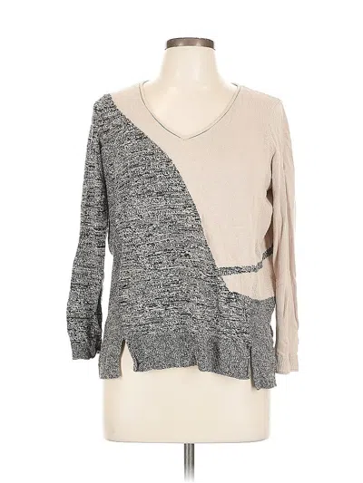 Pre-owned Nic + Zoe Pullover Sweater In Gray