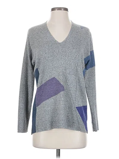 Pre-owned Nic + Zoe Pullover Sweater In Gray