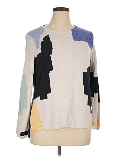 Pre-owned Nic + Zoe Pullover Sweater In Gray