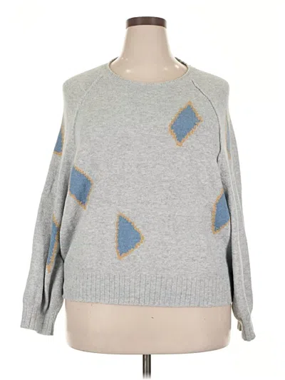 Pre-owned Nic + Zoe Pullover Sweater In Gray