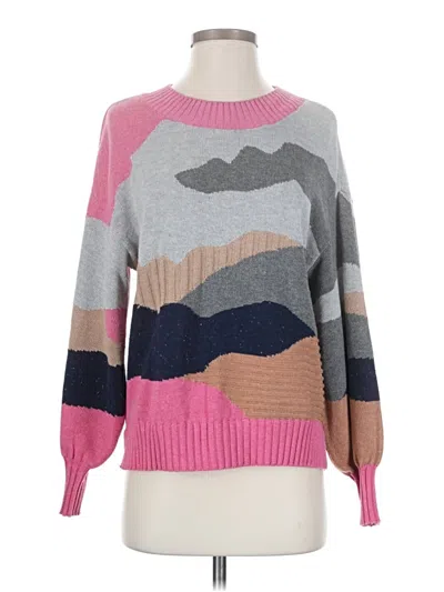 Pre-owned Nic + Zoe Pullover Sweater In Pink