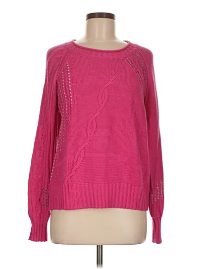 Pre-owned Nic + Zoe Pullover Sweater In Pink