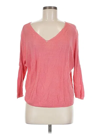 Pre-owned Nic + Zoe Pullover Sweater In Pink