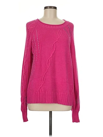 Pre-owned Nic + Zoe Pullover Sweater In Pink