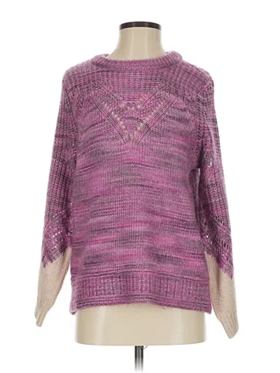 Pre-owned Nic + Zoe Pullover Sweater In Purple