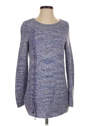 Pre-owned Nic + Zoe Pullover Sweater In Purple