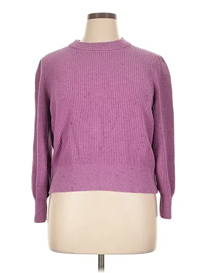 Pre-owned Nic + Zoe Pullover Sweater In Purple