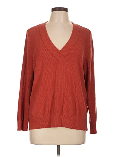 Pre-owned Nic + Zoe Pullover Sweater In Red