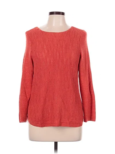 Pre-owned Nic + Zoe Pullover Sweater In Red