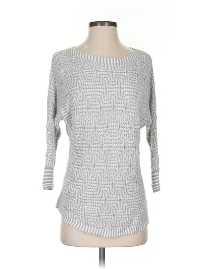 Pre-owned Nic + Zoe Pullover Sweater In Silver