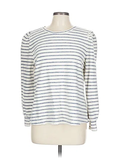 Pre-owned Nic + Zoe Pullover Sweater In Silver