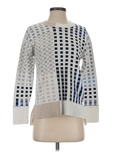 Pre-owned Nic + Zoe Pullover Sweater In Silver