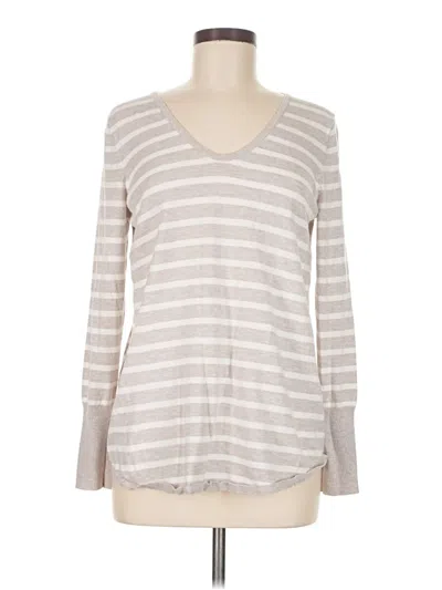 Pre-owned Nic + Zoe Pullover Sweater In Silver