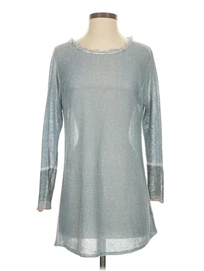 Pre-owned Nic + Zoe Pullover Sweater In Silver
