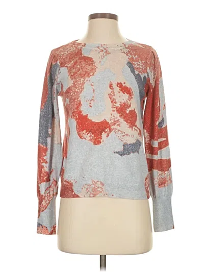 Pre-owned Nic + Zoe Pullover Sweater In Silver