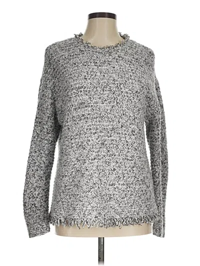 Pre-owned Nic + Zoe Pullover Sweater In Silver
