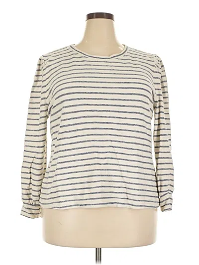 Pre-owned Nic + Zoe Pullover Sweater In Silver