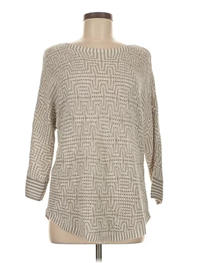 Pre-owned Nic + Zoe Pullover Sweater In Tan