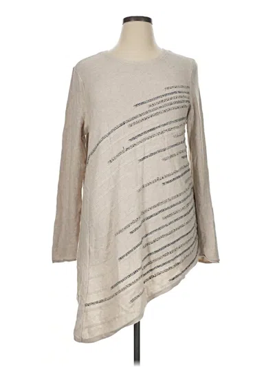 Pre-owned Nic + Zoe Pullover Sweater In Tan
