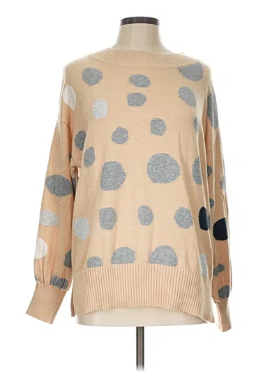 Pre-owned Nic + Zoe Pullover Sweater In Tan