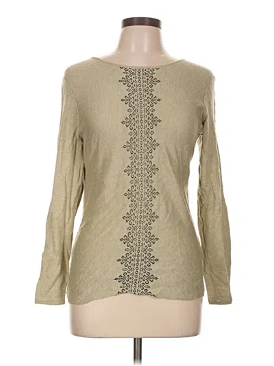 Pre-owned Nic + Zoe Pullover Sweater In Tan