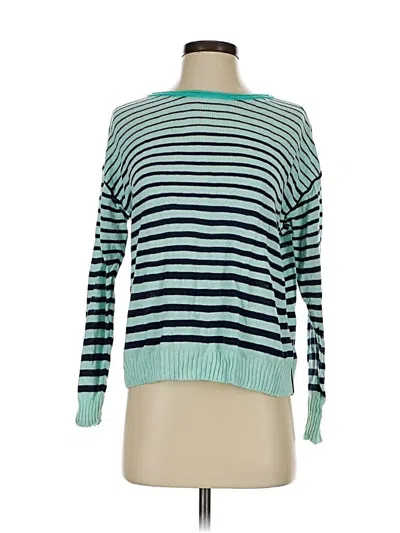 Pre-owned Nic + Zoe Pullover Sweater In Teal