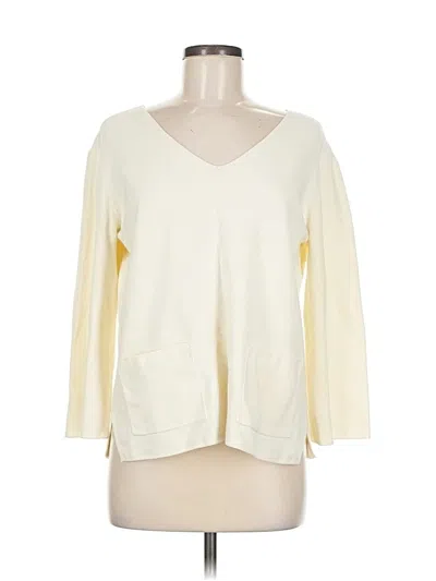 Pre-owned Nic + Zoe Pullover Sweater In White