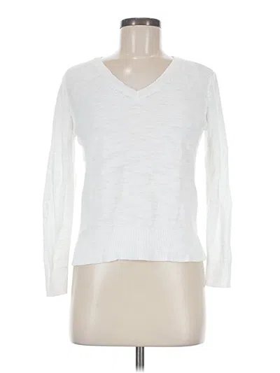 Pre-owned Nic + Zoe Pullover Sweater In White