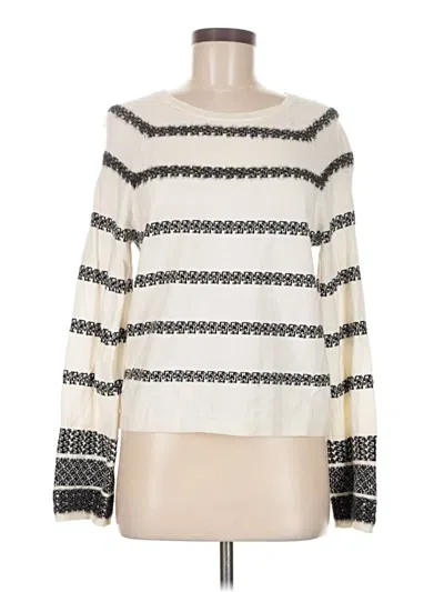 Pre-owned Nic + Zoe Pullover Sweater In White