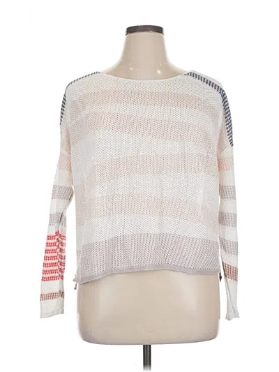 Pre-owned Nic + Zoe Pullover Sweater In White