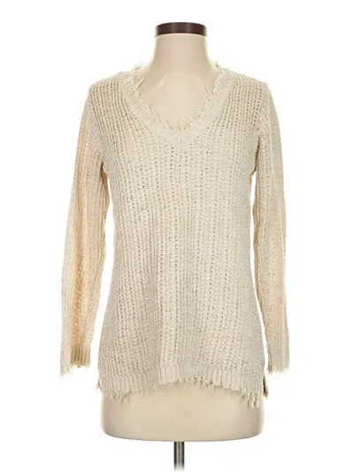 Pre-owned Nic + Zoe Pullover Sweater In White