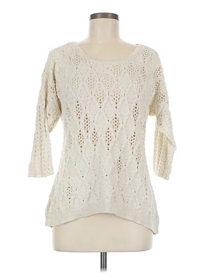 Pre-owned Nic + Zoe Pullover Sweater In White
