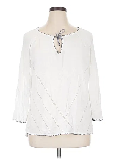 Pre-owned Nic + Zoe Pullover Sweater In White