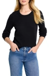 Nic + Zoe Nic+zoe Crewneck Long Sleeve Sweater In Black