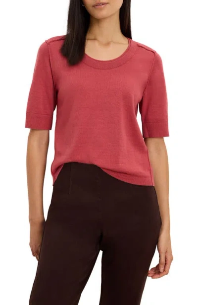 Nic + Zoe Nic+zoe Pure Cotton Sweater Tee In Red