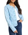 Nic + Zoe Quilted Denim Jacket In Blue