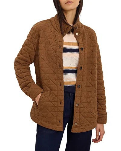 Nic + Zoe Nic+zoe Quilted Femme Knit Jacket In Brown