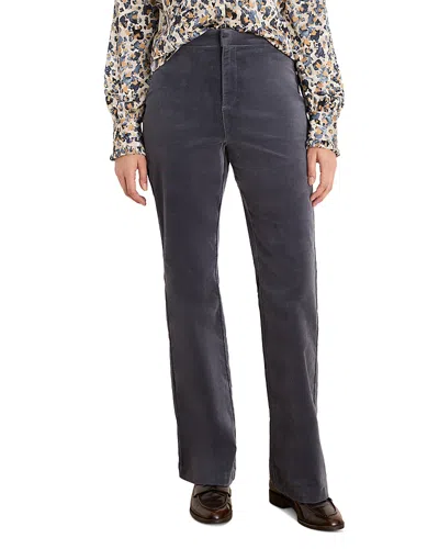 Nic + Zoe Nic+zoe Quincy Bootcut Stretch Velvet Pants In Blue