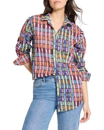NIC + ZOE NIC+ZOE RAINBOW MACAROON BOYFRIEND SHIRT