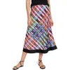 Nic + Zoe Nic+zoe Rainbow Macaroon Cotton A-line Skirt In Pink Multi