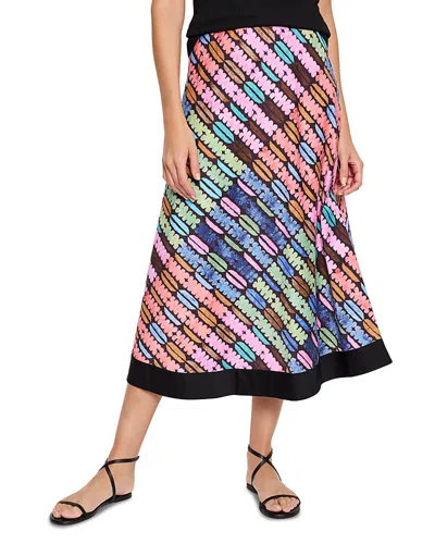Nic + Zoe Nic+zoe Rainbow Macaroon Cotton A-line Skirt In Pink Multi