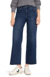Nic + Zoe Nic+zoe Raw Hem Ankle Wide Leg Jeans In Blue