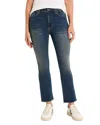 Nic + Zoe Nic+zoe High Waist Raw Hem Flare Leg Jeans In Aegean