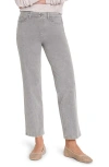 Nic + Zoe Nic+zoe Recess Straight Leg Ankle Knit Jeans In Silver