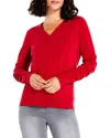 Nic + Zoe Nic+zoe Relaxed Glam Sweater In Red