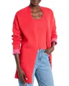 Nic + Zoe Sunset Breeze Reversible Knit Jacket In Haute Red