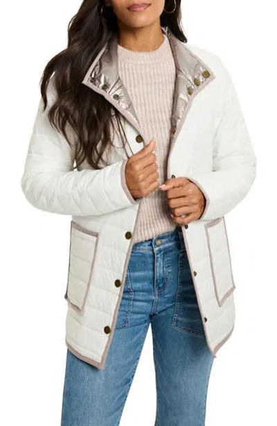 Nic + Zoe Nic+zoe Reversible Puffer Jacket In White